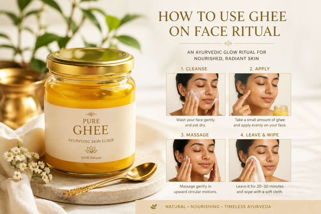 how to use ghee on face