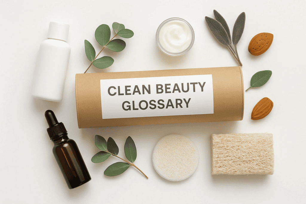 Natural skincare ingredients on a clean surface for acne-prone skin routine