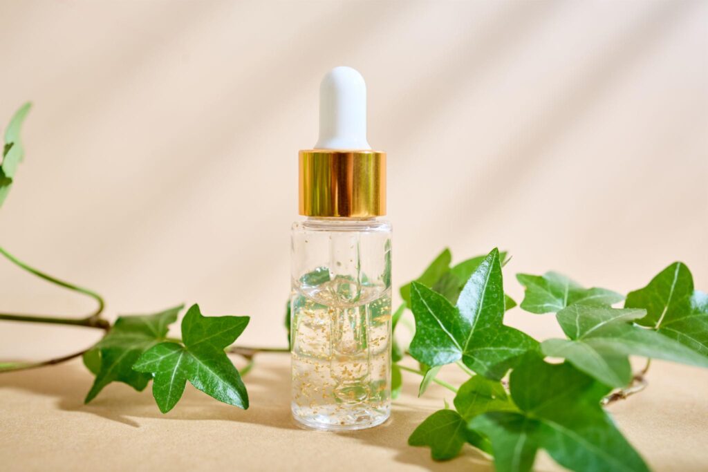 Centella Asiatica green plant leaves used in natural Ayurvedic skincare