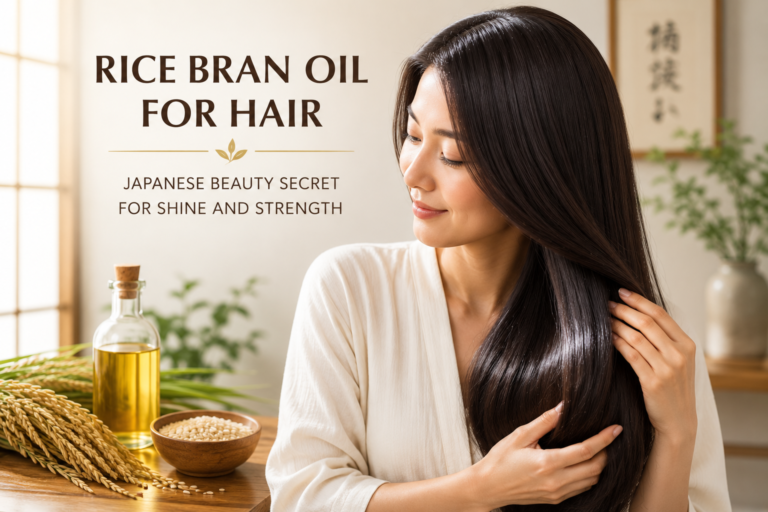 Rice bran oil for hair Japanese beauty secret for shine and strength