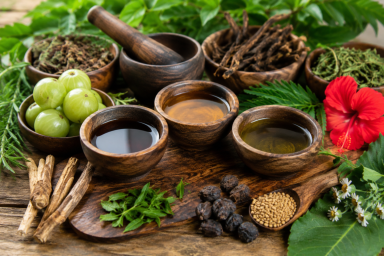 ayurvedic hair oils for hair growth made with traditional herbs